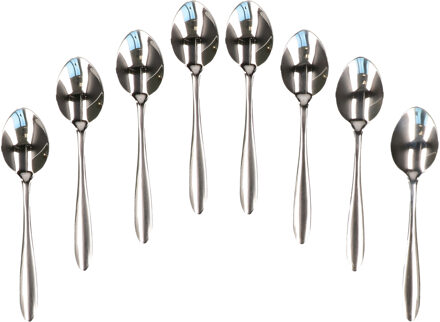 Excellent Houseware Diner lepels bestekset - 8x - RVS - 18,5 cm - bestek - keukenbenodigdheden