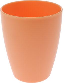 Excellent Houseware Drinkbekers van onbreekbaar kunststof - 340 ml - oranje - kinderen