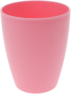 Excellent Houseware Drinkbekers van onbreekbaar kunststof - 340 ml - roze - kinderen
