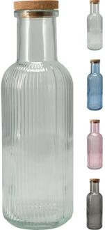 Excellent Houseware Drinkfles glas 1L verschillende