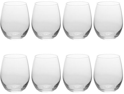 Excellent Houseware Drinkglazen - 8x stuks - 390 ml - waterglazen