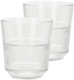 Excellent Houseware Drinkglazen - 8x - transparant - 270 ml - 8x8 cm - Drinkglazen