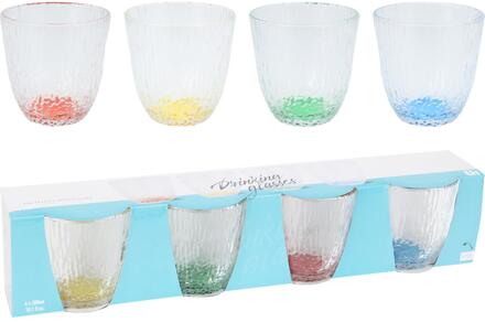 Excellent Houseware Drinkglazenset 4-delig 300ml verschillende