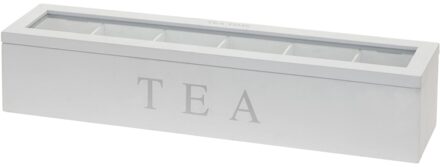 Excellent Houseware Eh Theekist Wit Rechthoek 6 Vaks