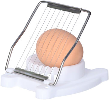 Excellent Houseware Eiersnijder - wit - kunststof - 20 cm - eiersnijders -?ei