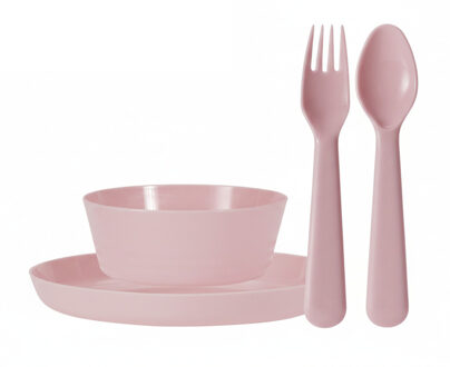 Excellent Houseware Excellent Housewarekunststof kinderservies set - 24-delig - lichtroze