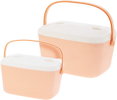 Excellent Houseware Exellent Houseware Koelboxen set - roze - 15 en 30L - 2x - koelbox