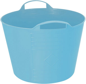 Excellent Houseware Flexibele emmer - blauw - 15 liter - kunststof - 35 x 29 cm - Wasmanden