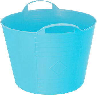 Excellent Houseware Flexibele emmer - blauw - 27 liter - kunststof - 40 x 35 cm - Wasmanden