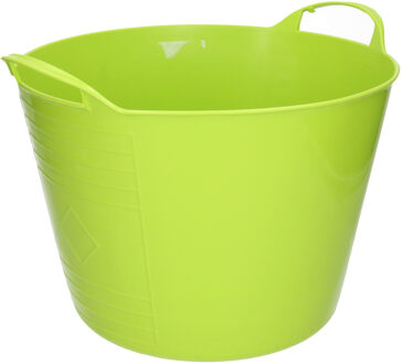 Excellent Houseware Flexibele emmer - groen - 15 liter - kunststof - 35 x 29 cm - Wasmanden