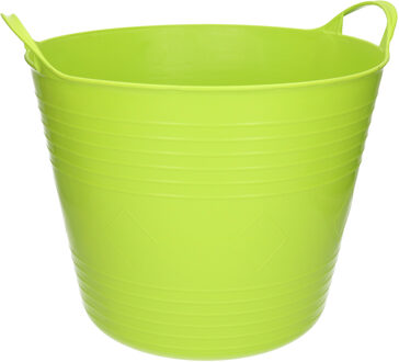 Excellent Houseware Flexibele emmer - groen - 27 liter - kunststof - 40 x 35 cm - Wasmanden