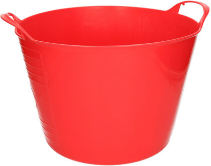 Excellent Houseware Flexibele emmer - rood - 15 liter - kunststof - 35 x 29 cm