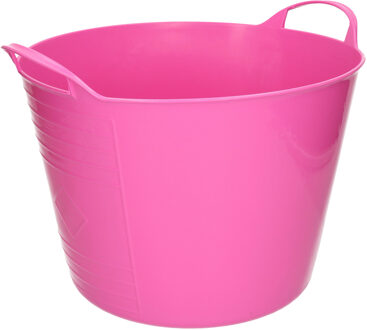 Excellent Houseware Flexibele emmer - roze - 15 liter - kunststof - 35 x 29 cm - Wasmanden