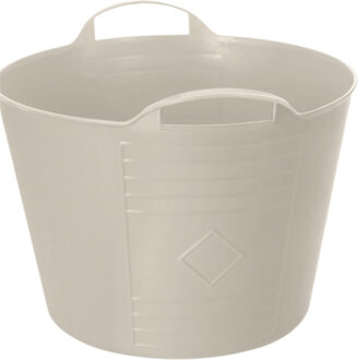 Excellent Houseware Flexibele kuip / emmer - beige - 15 liter