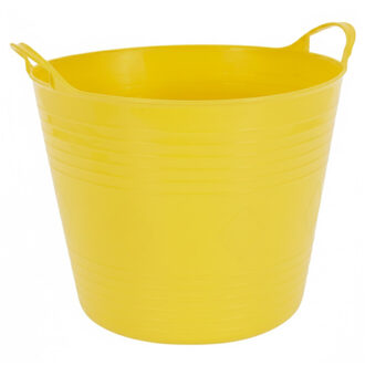 Excellent Houseware Flexibele kuip / emmer - geel - 27 liter - kunststof - 42 x 35 cm