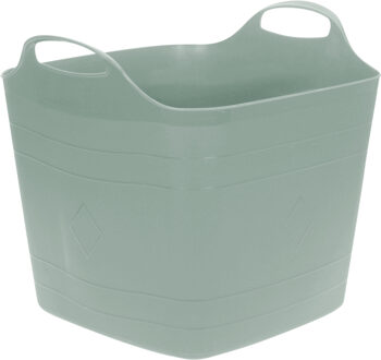 Excellent Houseware Flexibele kuip / emmer - groen - 25 l - kunststof - 40 x 35 cm