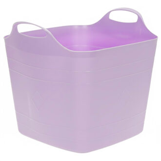 Excellent Houseware Flexibele kuip / emmer - lila - 25 l - kunststof - 40 x 35 cm