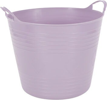 Excellent Houseware Flexibele kuip / emmer - lila paars - 27 liter - kunststof - 42 x 35 cm
