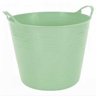 Excellent Houseware Flexibele kuip / emmer - mint groen - 27 liter - kunststof - 42 x 35 cm