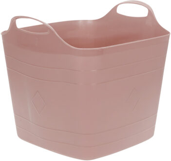 Excellent Houseware Flexibele kuip / emmer - roze - 25 l - kunststof - 40 x 35 cm