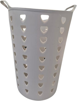 Excellent Houseware Flexibele wasmand - beige - 60 liter - kunststof - 47 x 50 cm