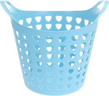 Excellent Houseware Flexibele wasmand - blauw - 26 liter - kunststof - 40 x 42 cm - Wasmanden