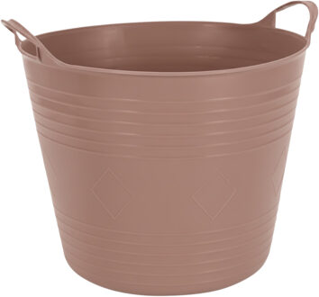 Excellent Houseware flexibele wasmand - oudroze - 27 liter - kunststof