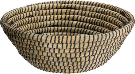 Excellent Houseware Fruitschaal Rotan - gevlochten riet - D32 x H12 cm - naturel - rond