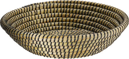 Excellent Houseware Fruitschaal Rotan - gevlochten riet - D35 x H8 cm - naturel - rond - mand