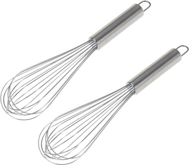 Excellent Houseware garde klopper - 2x - RVS - 28 cm - Keukengarde - gerei - zilver