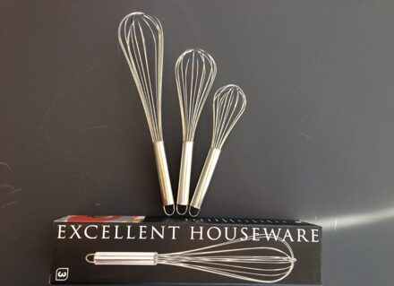 Excellent Houseware Gardeset - Keukengerei - Garde - 3-delig - 3 Maten - Koken - Bakken