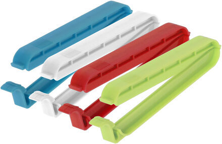 Excellent Houseware Gekleurde keuken afsluitclips/vershoudclips - 8x stuks - 10 cm