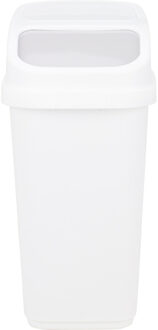 Excellent Houseware GFT aanrecht afvalbakje - wit - 5L - afsluitbaar - 15 x 21 x 31 cm - klepje