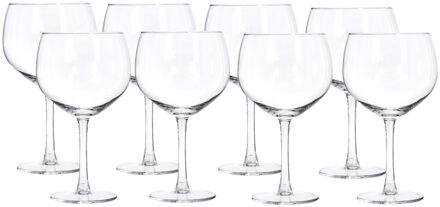 Excellent Houseware gin tonic glazen - Set van 4x stuks van 650 ml - Wijnglazen Transparant