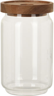 Excellent Houseware Glazen luxe keuken voorraadpot/voorraadbus 700 ml - Voorraadpot Transparant