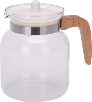 Excellent Houseware Glazen theepot met infuser 1,5 liter - Theepotten Transparant