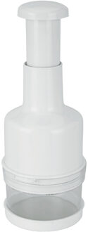 Excellent Houseware Groentenhakker - kunststof - RVS snijbladen - 9 x 9 x 23 cm