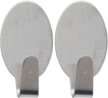 Excellent Houseware handdoek haakjes - Zelfklevend - rvs - haken - 12x stuks