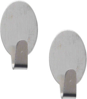 Excellent Houseware handdoek haakjes - Zelfklevend - rvs - haken - 18x stuks