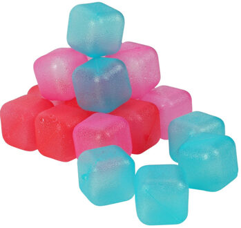 Excellent Houseware herbruikbare ijsklontjes - ijsblokjes - 54x stuks - kunststof - gekleurd