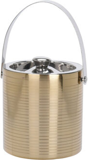 Excellent Houseware IJsemmer met deksel - goudkleurig - RVS - D15 x H16 cm - IJsemmers