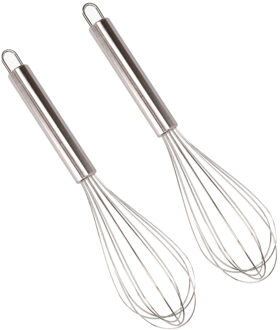 Excellent Houseware Keuken Garde klopper - 2x - RVS - 25 cm - Keukengerei - Mix Gardes
