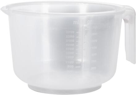 Excellent Houseware Keuken maatbeker/mengbeker - kunststof - transparant - 2500 ml - Maatbekers