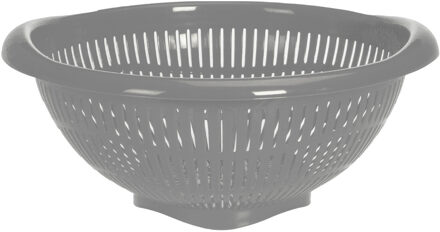 Excellent Houseware Keuken vergiet/zeef - grijs - kunststof - 30 x 31 x 14 cm