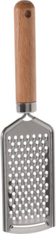 Excellent Houseware Keukengerei handrasp - RVS steel - houten handvat - 22 cm