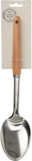 Excellent Houseware Keukengerei opscheplepel RVS steel en houten handvat 32 cm