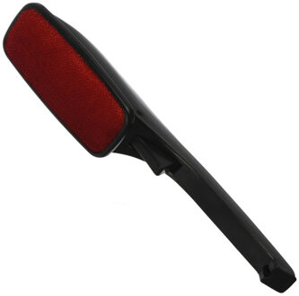 Excellent Houseware Kledingborstel - zwart/rood - inklapbaar - 33 cm - ontpluizer
