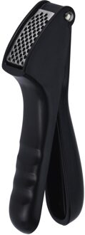Excellent Houseware Knoflookpers - zwart - RVS - kunststof - 17 cm