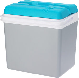 Excellent Houseware Koelbox - 24 L - kunststof - grijs - 36 x 27 x 40 cm