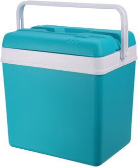 Excellent Houseware Koelbox - 24 L - kunststof - turquoise - 24 x 34 x 32 cm